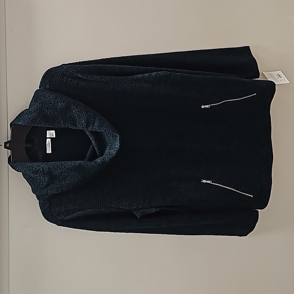 NWT-Womens- Croft & Barrow- Cowl Neck Sweater w/ Front Zipper Pockets-size (LG)